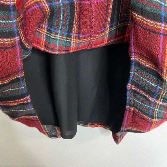 Madewell red plaid zipper detail shift dress XXS - Picture 5 of 9